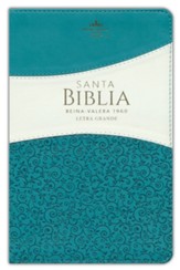 Reina Valera 1960, tamano manual, letra grande, imitacion piel turquesa con indice (Handy Size Bible, Large Print, Teal, Indexed)