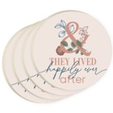 And They Lived Happily Ever After Ceramic Circle Coaster, Set of 4