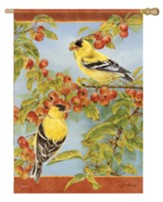 Crabapple and Finches Flag, Large