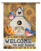 Welcome to Our Home, Autumn Blueberries, Flag, Large