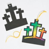 3 Crosses Magic Color Scratch Ornaments, pack of 24