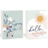 Spring Is In The Air, Hello To Summer Reversible Plaque