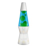 Lava Candle Lamp Gloss, White Yellow & Blue, 11.5