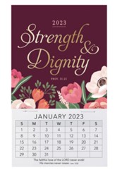 2023 Magnetic Mini Calendar, Strength And Dignity