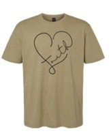 Faith Heart Shirt, Brown, Medium