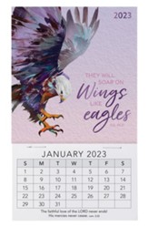 2023 Magnetic Mini Calendar, Wings Like Eagles