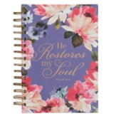 He Restores My Soul Wirebound Journal, Large