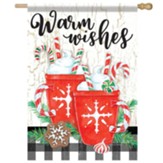 Warm Wishes, Winter Warm Up, Flag, Large