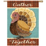 Gather Together, Turkey Blessings, Flag, Large
