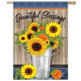 Bountiful Blessings (Sunflowers), Large Flag