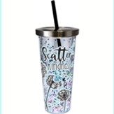 Scatter Kindness Glitter Cup with Straw