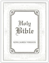 KJV Family Bible--imitation leather padded hardcover, white