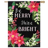 Be Merry Shine Bright Flag, Large