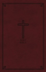 KJV Personal Size Reference Bible Giant Print, Leather-Look, Burgundy, Indexed