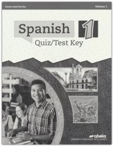 Spanish 1 Quiz and Test Key Volume 1  (New)