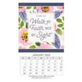 2024 Magnetic Mini Calendar, Walk By Faith