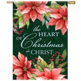 The Heart Of Christmas Is Christ, Large Flag