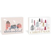 Merry Christmas, Winter Wonderland Reversible Plaque