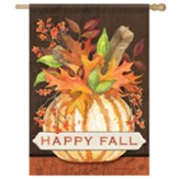 Happy Fall, Pumpkin Bouquet, Flag, Large