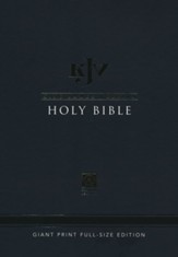 KJV Giant-Print Full-size Bible--genuine leather, white (indexed)