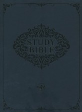 KJV Study Bible--soft leather-look, toffee/burgundy