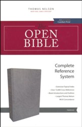 NKJV Comfort Print Open Bible,  Hardcover - Slightly Imperfect