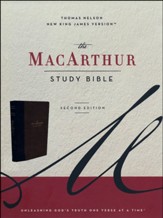 NKJV MacArthur Study Bible, Comfort Print--soft leather-look, Brown