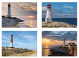 Lighthouses Birthday Cards, Box of 12 (KJV)