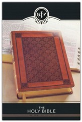 KJV Giant-Print Full-size Bible--soft leather look, brown (indexed)