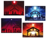 Nativity Christian, Box of 12 Assorted Christmas Cards (KJV)