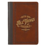 All Things, Classic Journal with zipper, Brown Two-tone