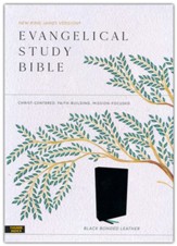 NKJV Evangelical Study Bible, Comfort Print--bonded leather, black (indexed)