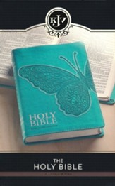 KJV Gift & Award Bible--soft leather-look, teal