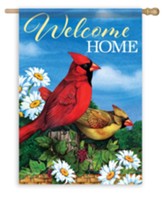 Welcome Home, Cardinal, Flag, Small
