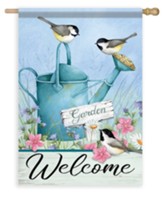 Welcome Chickadees, Large Flag