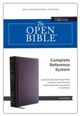 NIV Open Bible, Comfort Print--hardcover, gray
