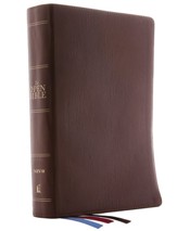 NIV Open Bible, Comfort Print--genuine leather, brown