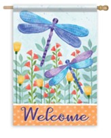 Welcome, Dragonfly House, Flag, Large