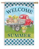 Welcome Summer, Truck, Flag, Large