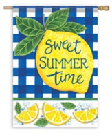 Sweet Summer Time, Lemons, Flag, Large
