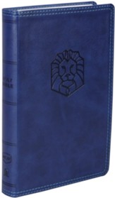 NKJV Holy Bible for Kids, Comfort Print--soft leather-look, blue - Imperfectly Imprinted Bibles