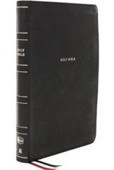 NKJV Large-Print Thinline Bible,  Comfort Print--soft  leather-look, black (indexed)