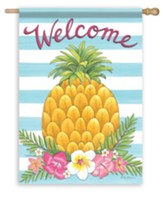 Welcome, Pineapple, Flag, Large