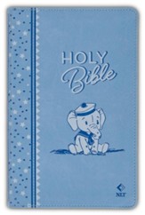 NLT Infant Bible--soft leather-look, blue