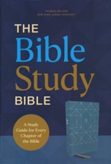 NKJV The Bible Study Bible, Comfort  Print--cloth over board, blue