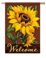 Greetings Sunflower, Large Flag