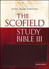 KJV Scofield Study Bible III Burgundy Bonded Leather,  Thumb-Indexed