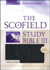 KJV Scofield Study Bible Genuine Leather, Black Thumb-Indexed