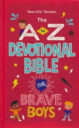 The A to Z Devotional Bible for Brave Boys: New Life Version, Paper over boards
