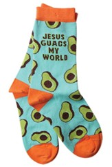 Jesus Guacs My World Socks